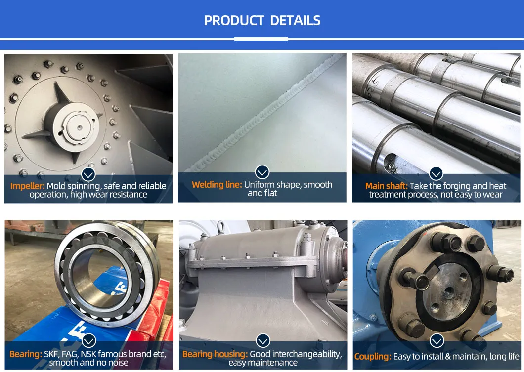 ৫-১২ সিরিজের বৈদ্যুতিক আর্ক ফার্নেস নিষ্কাশন পরিশোধন কেন্দ্রাতিগ পাখা ইন্ডাকশন ড্রাফট ফ্যান 1